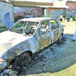 Carro ardeu durante a madrugada em São João do Campo por mão criminosa