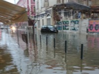 Casas, lojas e ruas inundadas na Figueira da Foz