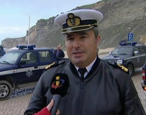 Gomes Agostinho, capitão do Porto da Nazaré (foto TVI)